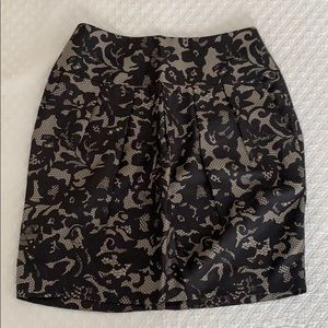 Banana Republic silk skirt with lace floral print